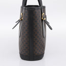 CELINE Macadam Tote Bag PVC Leather Black Gold Tone Auth BA15388-3