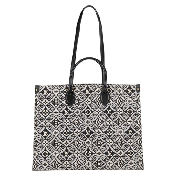 LOUIS VUITTON Monogram Jaguar On The Go GM Tote Bag Black M57207 Auth BA1538AM