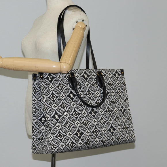 LOUIS VUITTON Monogram Jaguar On The Go GM Tote Bag Black M57207 Auth BA1538AM