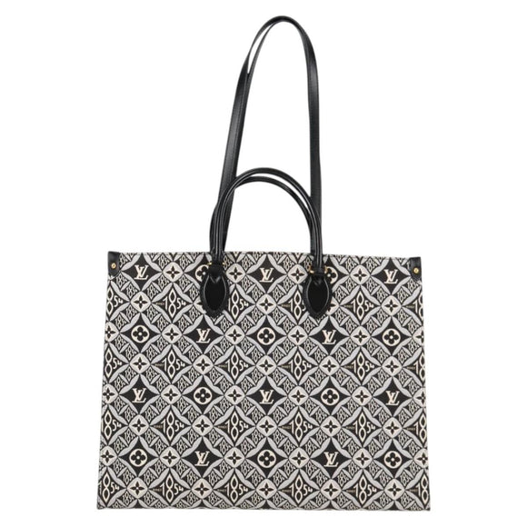 LOUIS VUITTON Monogram Jaguar On The Go GM Tote Bag Black M57207 Auth BA1538AM