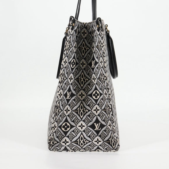 LOUIS VUITTON Monogram Jaguar On The Go GM Tote Bag Black M57207 Auth BA1538AM