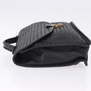 BOTTEGA VENETA INTRECCIATO Business Bag Leather Black Gold 170238 Auth BA15390-4