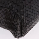BOTTEGA VENETA INTRECCIATO Business Bag Leather Black Silver 122139 Auth BA15392-9