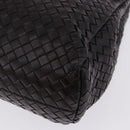BOTTEGA VENETA INTRECCIATO Business Bag Leather Black Silver 122139 Auth BA15392-14
