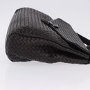 BOTTEGA VENETA INTRECCIATO Business Bag Leather Black Silver 122139 Auth BA15392-3