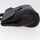 BOTTEGA VENETA INTRECCIATO Business Bag Leather Black Silver 122139 Auth BA15392-4