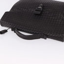 BOTTEGA VENETA INTRECCIATO Business Bag Leather Black Silver 122139 Auth BA15392-6
