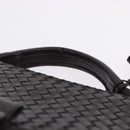 BOTTEGA VENETA INTRECCIATO Business Bag Leather Black Silver 122139 Auth BA15392-8