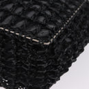 Salvatore Ferragamo Hand Bag Nylon 2way Black Silver Auth BA15393-13