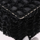 Salvatore Ferragamo Hand Bag Nylon 2way Black Silver Auth BA15393-14
