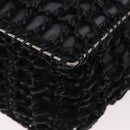 Salvatore Ferragamo Hand Bag Nylon 2way Black Silver Auth BA15393-15