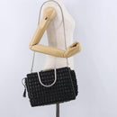 Salvatore Ferragamo Hand Bag Nylon 2way Black Silver Auth BA15393-21