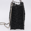 Salvatore Ferragamo Hand Bag Nylon 2way Black Silver Auth BA15393-4