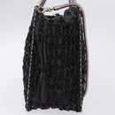 Salvatore Ferragamo Hand Bag Nylon 2way Black Silver Auth BA15393-5