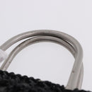 Salvatore Ferragamo Hand Bag Nylon 2way Black Silver Auth BA15393-8
