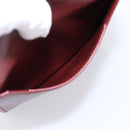 CARTIER Must Line Clutch Bag Leather Bordeaux Gold Tone Auth BA15394-20