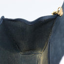 Salvatore Ferragamo Vala Ribbon Chain Shoulder Bag Suede Navy Gold Auth BA15397-18