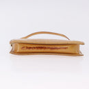 LOUIS VUITTON Monogram Vernis Lexington Pouch Beige M91010 LV Auth BA15398-7