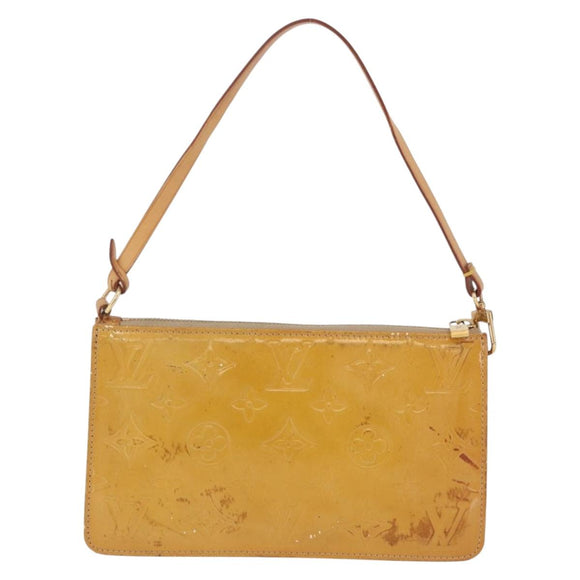 LOUIS VUITTON Monogram Vernis Lexington Pouch Beige M91010 LV Auth BA15398