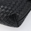 BOTTEGA VENETA INTRECCIATO Shoulder Bag Leather Black Auth BA15399-9