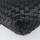 BOTTEGA VENETA INTRECCIATO Shoulder Bag Leather Black Auth BA15399-14