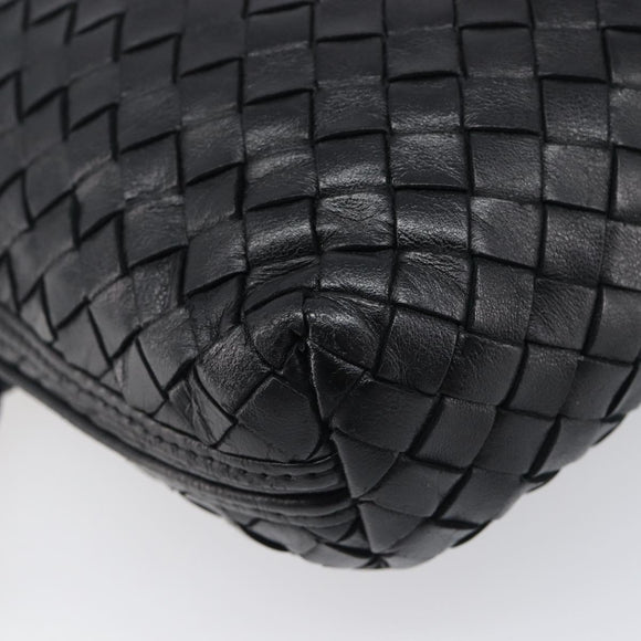 BOTTEGA VENETA INTRECCIATO Shoulder Bag Leather Black Auth BA15399