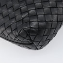 BOTTEGA VENETA INTRECCIATO Shoulder Bag Leather Black Auth BA15399-16