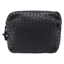 BOTTEGA VENETA INTRECCIATO Shoulder Bag Leather Black Auth BA15399-13