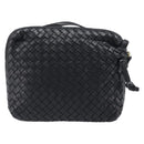 BOTTEGA VENETA INTRECCIATO Shoulder Bag Leather Black Auth BA15399-2