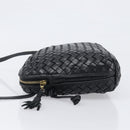 BOTTEGA VENETA INTRECCIATO Shoulder Bag Leather Black Auth BA15399-4