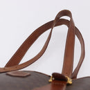CELINE Macadam Tote Bag PVC Leather Brown Gold Tone Auth BA15400-16