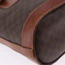 CELINE Macadam Tote Bag PVC Leather Brown Gold Tone Auth BA15400-20