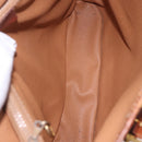 CELINE Macadam Tote Bag PVC Leather Brown Gold Tone Auth BA15400-10