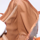CELINE Macadam Tote Bag PVC Leather Brown Gold Tone Auth BA15400-25