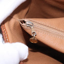 CELINE Macadam Tote Bag PVC Leather Brown Gold Tone Auth BA15400-30