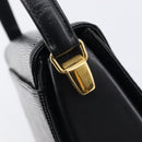 VALENTINO Hand Bag Leather 2way Black Gold Tone Auth BA15401A-19