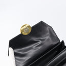 VALENTINO Hand Bag Leather 2way Black Gold Tone Auth BA15401A-10