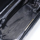VALENTINO Hand Bag Leather 2way Black Gold Tone Auth BA15401A-11