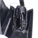 VALENTINO Hand Bag Leather 2way Black Gold Tone Auth BA15401A-21