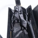 VALENTINO Hand Bag Leather 2way Black Gold Tone Auth BA15401A-22