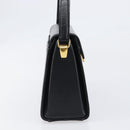 VALENTINO Hand Bag Leather 2way Black Gold Tone Auth BA15401A-5