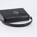 VALENTINO Hand Bag Leather 2way Black Gold Tone Auth BA15401A-8