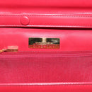 GIVENCHY Hand Bag Leather 2way Red Gold Tone Auth BA15402A-17