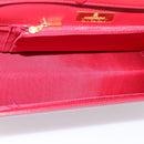 GIVENCHY Hand Bag Leather 2way Red Gold Tone Auth BA15402A-18