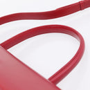 GIVENCHY Hand Bag Leather 2way Red Gold Tone Auth BA15402A-8