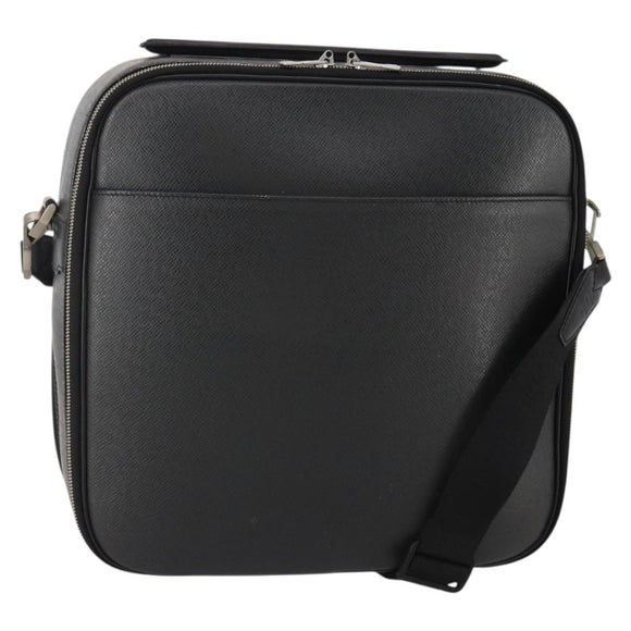 LOUIS VUITTON Taiga Tula Shoulder Bag Black M30762 LV Auth BA15403