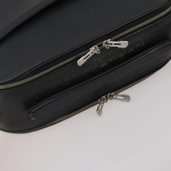 LOUIS VUITTON Taiga Tula Shoulder Bag Black M30762 LV Auth BA15403