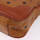 MCM Vicetos Shoulder Bag Leather Brown Gold Tone Auth BA15404-14