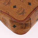 MCM Vicetos Shoulder Bag Leather Brown Gold Tone Auth BA15404-15