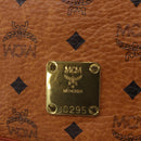 MCM Vicetos Shoulder Bag Leather Brown Gold Tone Auth BA15404-12